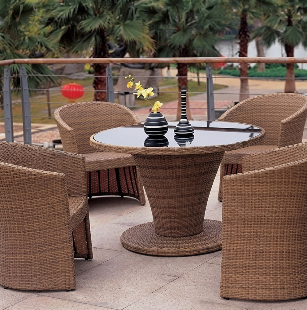Ratan Round Set Joyside Wicker Patio Chairs Set of 2, Rattan Outdoor Furniture with Thickened Cushions, High Back, Deep Seating, Wide Armrest, Outdoor Chairs for Porch,... - Image 1